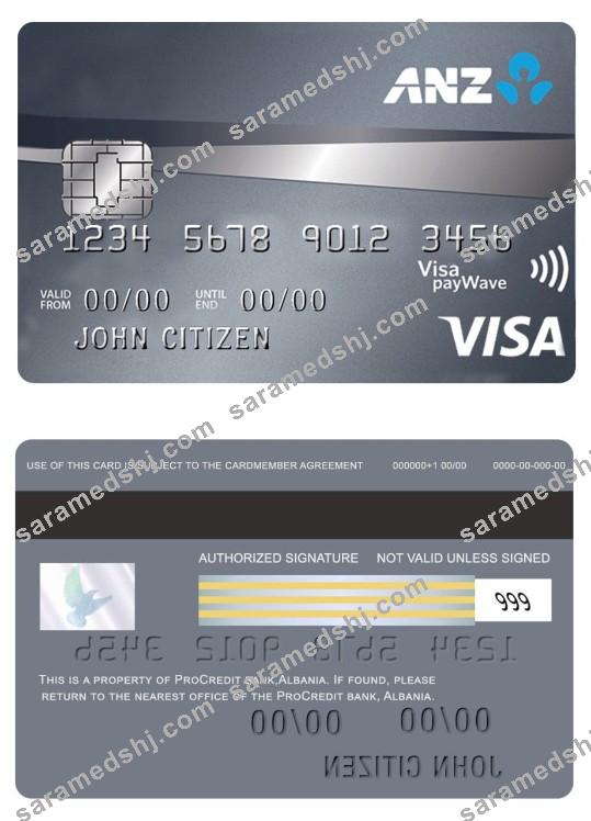 Australia ANZ Platinum credit visa card